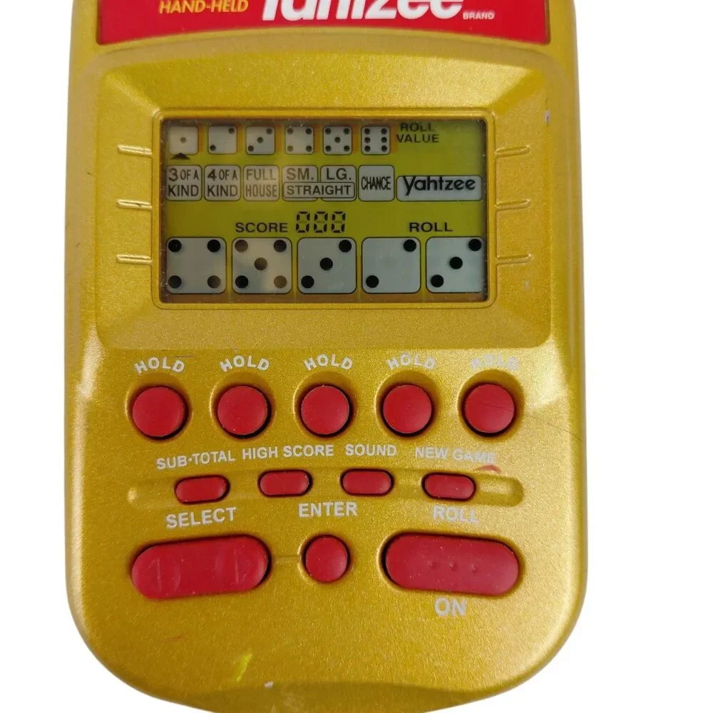 Hasbro Yahtzee Handheld Electronic Game Tested Working Clean 2002 Vintage